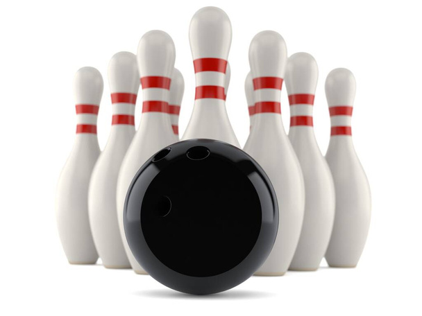 Bowlingball mit Pins - Foto, Bild