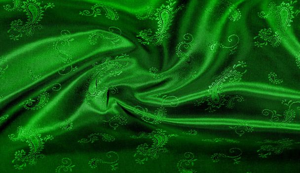 Tekstuuri, tausta, kuvio Vihreä silkki sifonki kangas pa
 - Valokuva, kuva