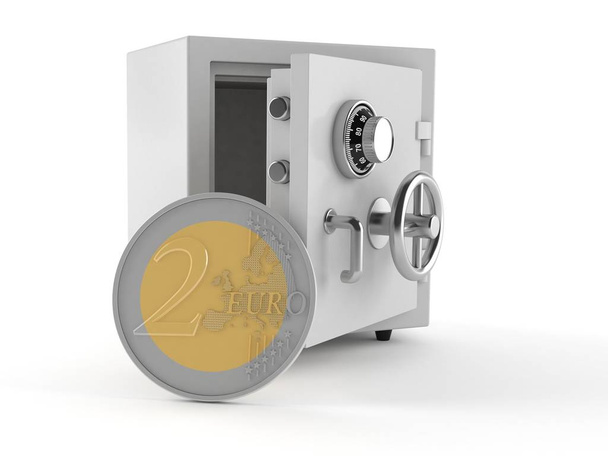 Cassaforte con moneta in euro
 - Foto, immagini