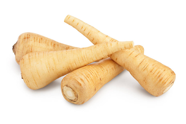 Parsnip root isolated on white background closeup - Photo, Image