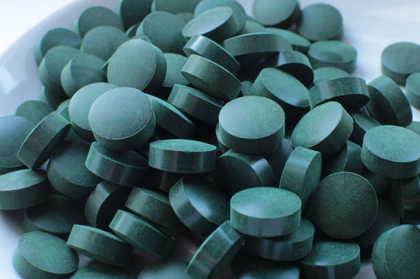macro background pills, medical bio supplements and vitamins - Фото, зображення