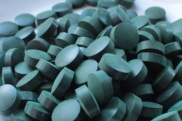 pilules de fond macro, suppléments biologiques médicaux et vitamines
 - Photo, image