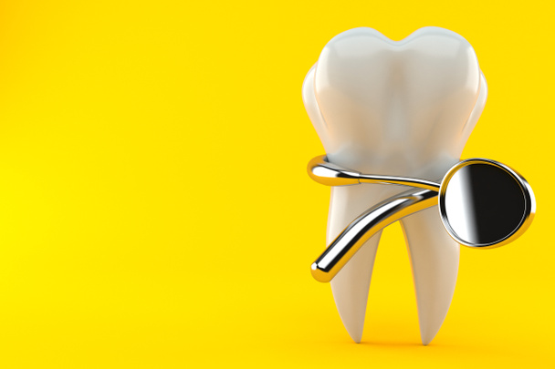 Tooth met tandheelkundige gereedschap - Foto, afbeelding