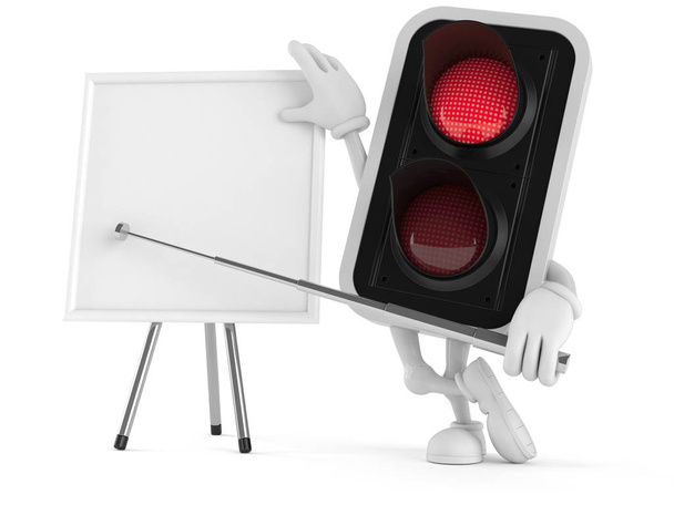 Red light character with white board - 写真・画像