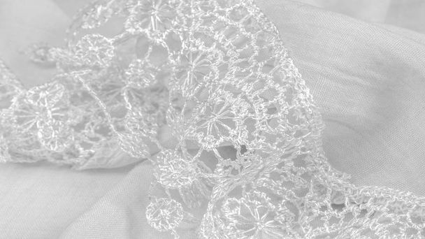 Texture, background, pattern, postcard, silk fabric, female whit - Photo, Image
