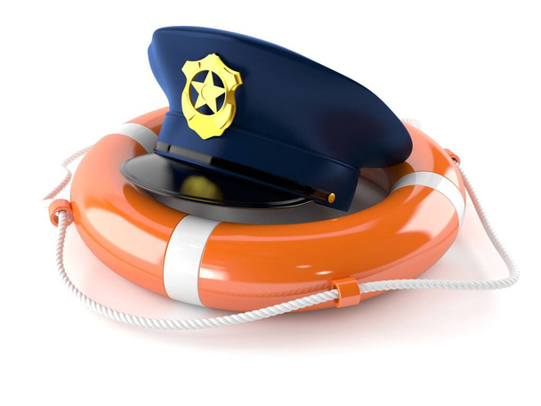 Αστυνομικό καπέλο με σημαδούρα ζωής - Φωτογραφία, εικόνα