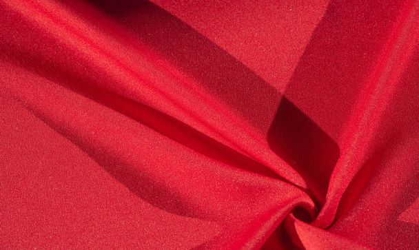 Tekstura, tło, tkanina jedwabna czerwona szal żeński wygodny dla - Zdjęcie, obraz