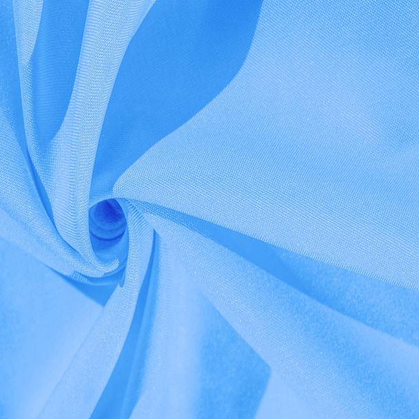 Textúra, háttér, mintázat, tömör fény kék selyem szatén szövet - Fotó, kép