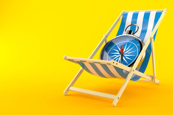 Deck chair with compass - Photo, Image
