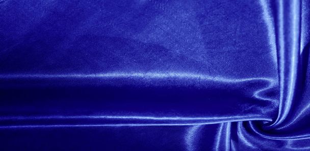 Texture, background, pattern, silk fabric in blue. This adorable - Photo, Image