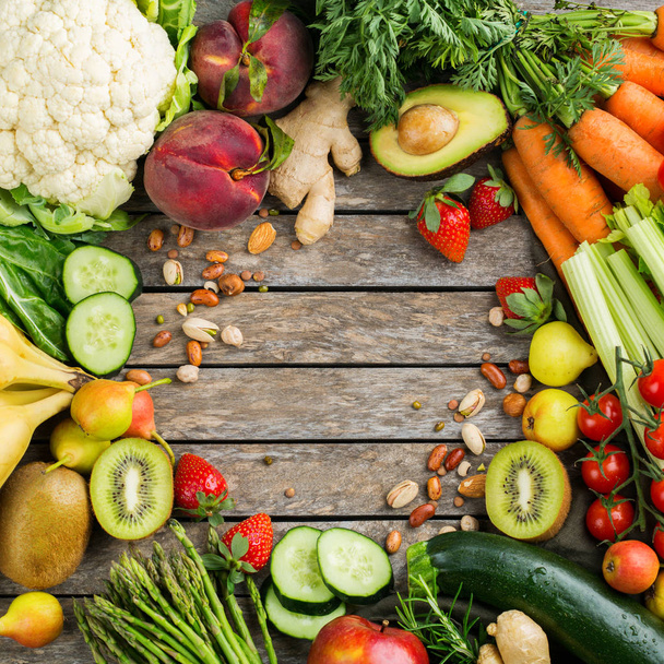 Здорова їжа для збалансованої концепції лужної дієти
 - Фото, зображення