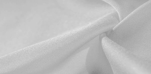 texture, background, pattern, silk fabric of white color. This s - Photo, Image