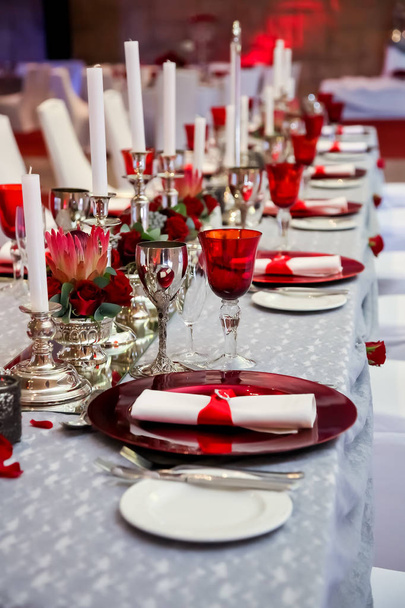 Decor at corporate Christmas Gala Event Party - Photo, Image
