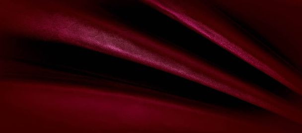 texture, tissu de soie rouge photo panoramique. Satin d'humeur Duke en soie
 - - Photo, image
