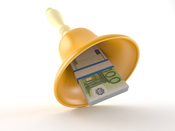 Handbell with euro currency - Фото, зображення