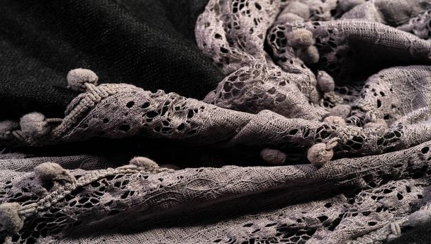 Textuur achtergrond, vrouwelijke Lace sjaal. Aangekomen snel en prachtige - Foto, afbeelding