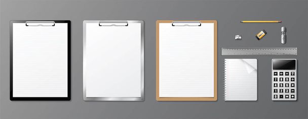 Realistic corporate identity design Book and Clipboard..eps - Vector, Image