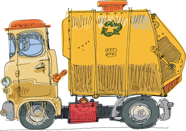 Garbage truck - Vector, Image
