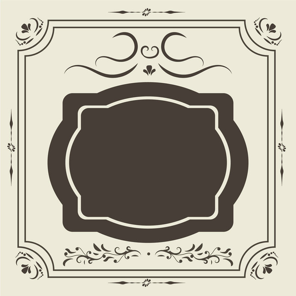 Viktorianischer Grunge kalligrafischer Rahmen Einladungskarte Elemente - Foto, Bild