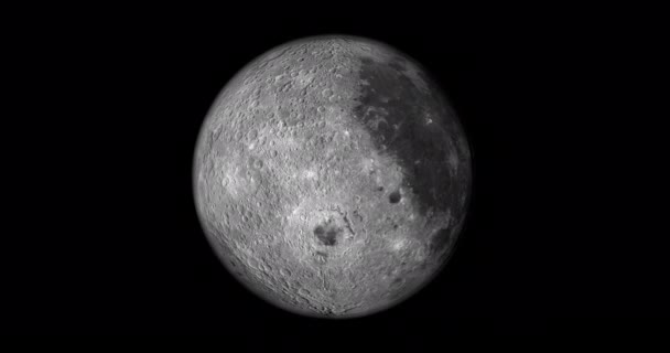 Complete rotation of the lunar body of the moon. Loop - Footage, Video