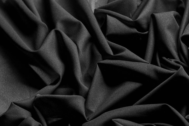 Fond texturé Plans, Tissu noir. Ce tissu léger de li
 - Photo, image