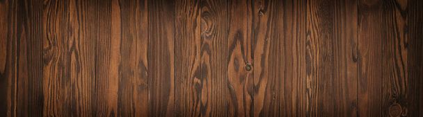 gloomy background wooden table, brown wood texture, empty layout - Photo, Image