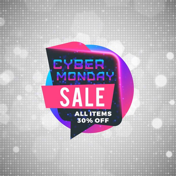 Cyber Monday sale sticker. Discount banner. Special offer sale tag. Vector illustration - Vector, afbeelding
