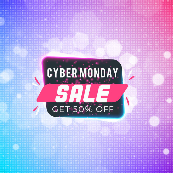 Cyber Monday sale sticker. Discount banner. Special offer sale tag. Vector illustration - Vector, Image