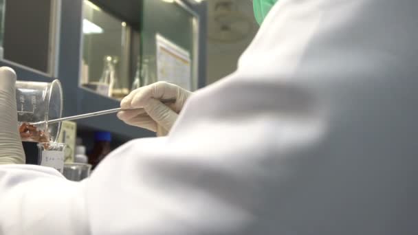 female scientist working in laboratory - Video, Çekim