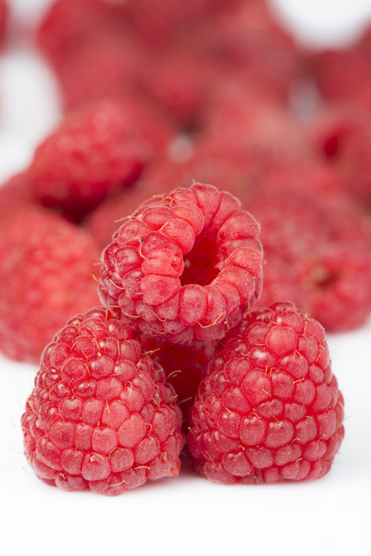 Raspberries white isolated - Foto, afbeelding