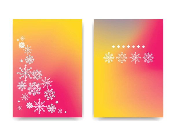 Winter background with white snowflake. Snowfall frozen poster. - Photo, Image