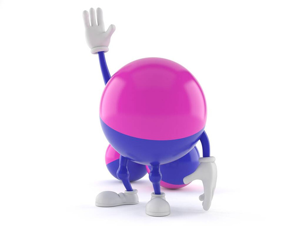 Paintball karakter met de hand omhoog - Foto, afbeelding
