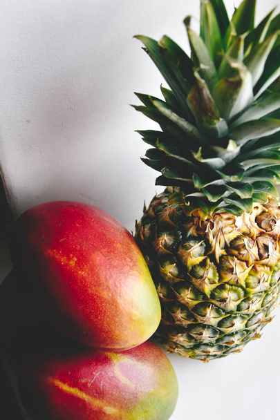 pineapple exotic fruits food mango - Photo, Image