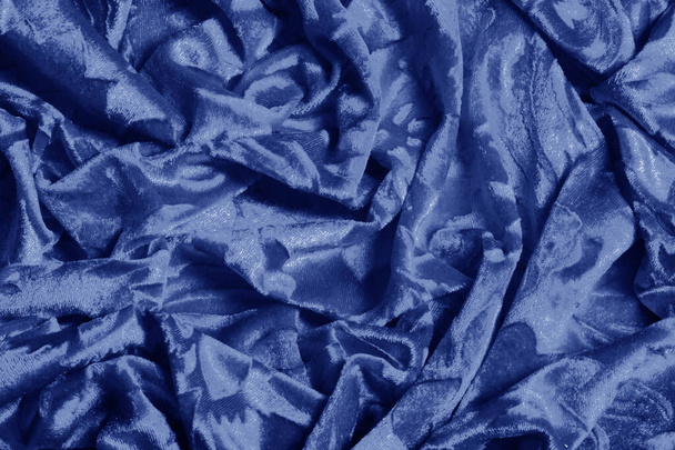 Текстура фону картини велюровий тканина синього кольору оксамит це s - Фото, зображення