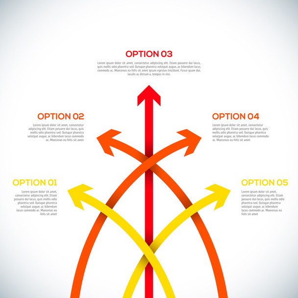 Infographics template with arrows. - Wektor, obraz