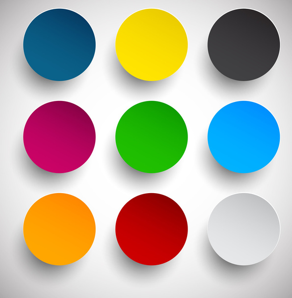 Round colorful icons. - Vector, afbeelding