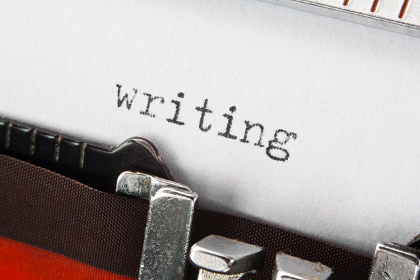 writing text on retro typewriter - Photo, Image