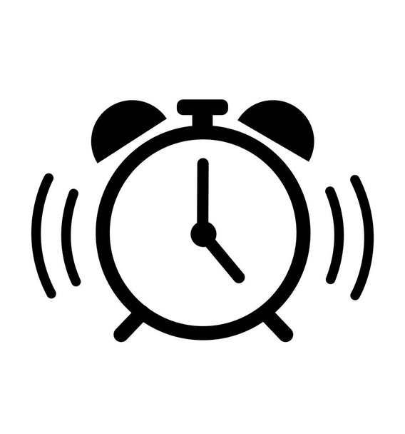 Relógio sinal vetor ícone de alarme isolado no branco
 - Vetor, Imagem