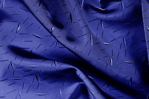 teksturowane, tło, rysunek, niebieska tkanina jedwabna. Medium-dens - Zdjęcie, obraz