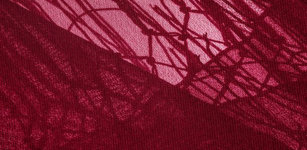 シルク生地の背景テクスチャ。これは自然な赤いスカーフです,  - 写真・画像