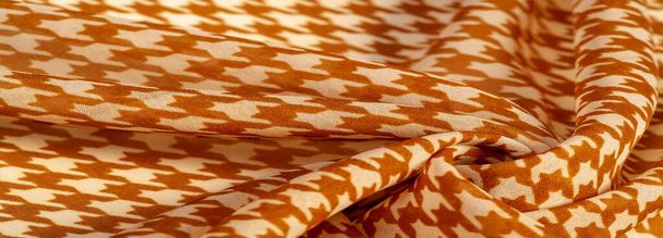 Текстура, фон, візерунок, шовкова тканина, коричневий на білому фоні
 - Фото, зображення