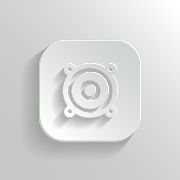 Audio speaker icon - vector white app button - Vektor, kép
