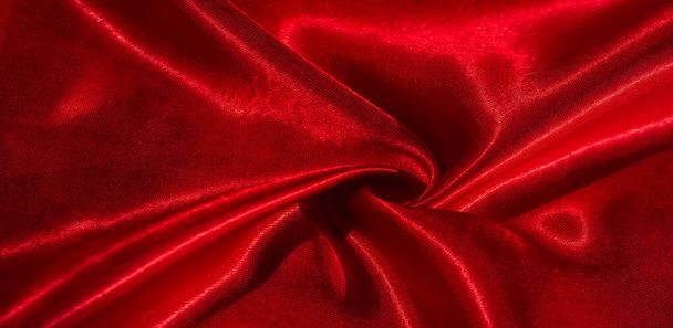 textura, pozadí, vzorek, hedvábná tkanina červené barvy. Tento objekt ADO - Fotografie, Obrázek