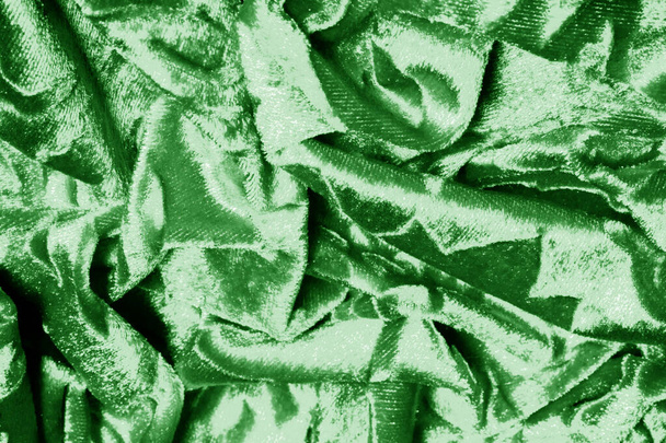 велюрна зелена тканина Оксамитовий візерунок, вирізаний з-під обрізання
 - Фото, зображення