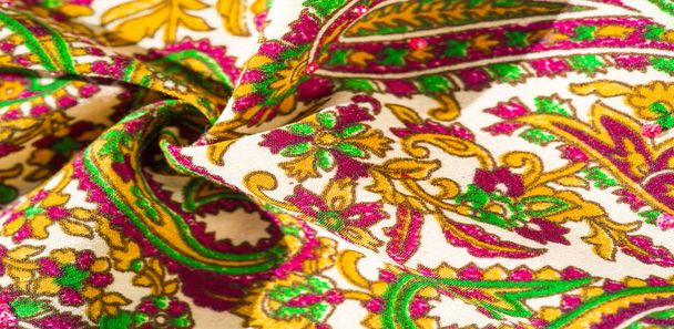 Texture de fond, motif, tissu paisley coton. Conçu par
 - Photo, image