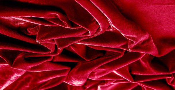 візерунок, текстура, фон, червона оксамитова тканина, оксамитовий стиль. П'ятирічний
 - Фото, зображення