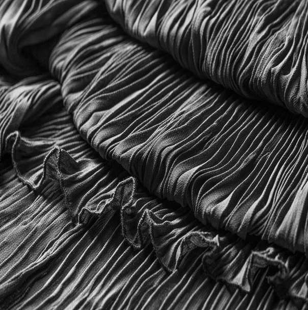 Textura, fondo, patrón, paño plisado gris negro. Puede.
  - Foto, Imagen