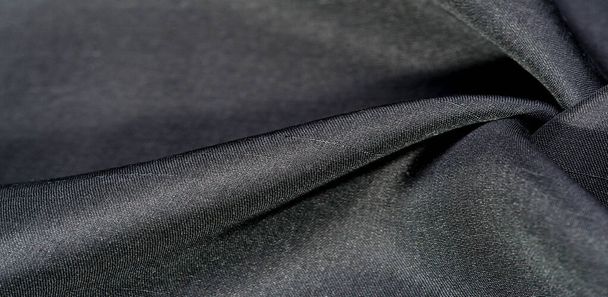 Textur, Hintergrund, Muster, schwarze Farbe, Stoff. Baumwollstoff - Foto, Bild