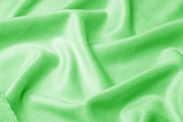 Texture, background, pattern. Cloth warm wool is green, Thick wi - Photo, Image