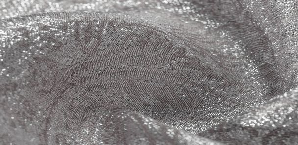 Φόντο υφής, μοτίβο. λευκό μπροκάρ ύφασμα. Οργάντζα Broca - Φωτογραφία, εικόνα